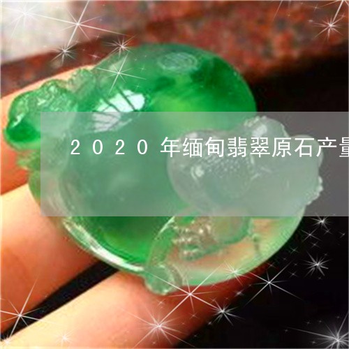 2020年缅甸翡翠原石产量/2023100711593