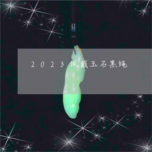 2023佩戴玉石黑绳/2023100794936