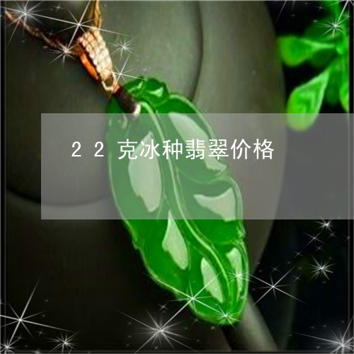 22克冰种翡翠价格/2023040156039