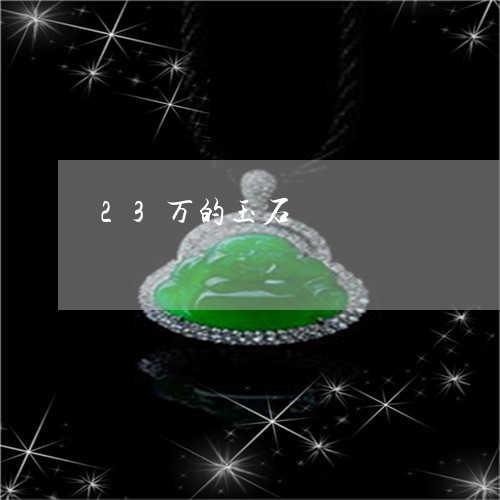 23万的玉石/2023080155131