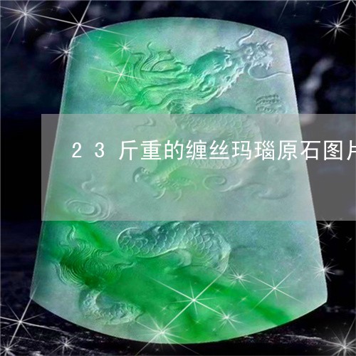 23斤重的缠丝玛瑙原石图片/2023100663616