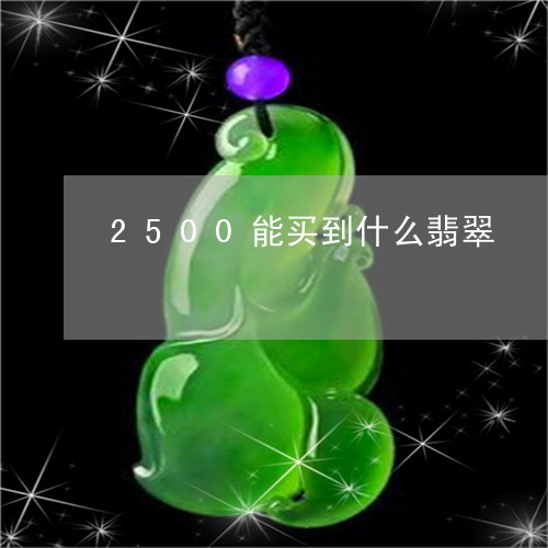 2500能买到什么翡翠/2023070829503