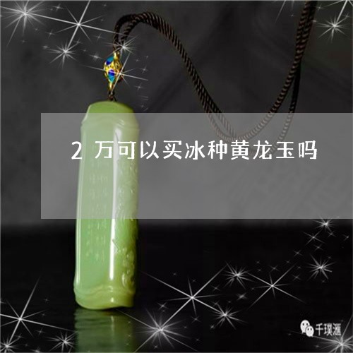 2万可以买冰种黄龙玉吗/2023070866836