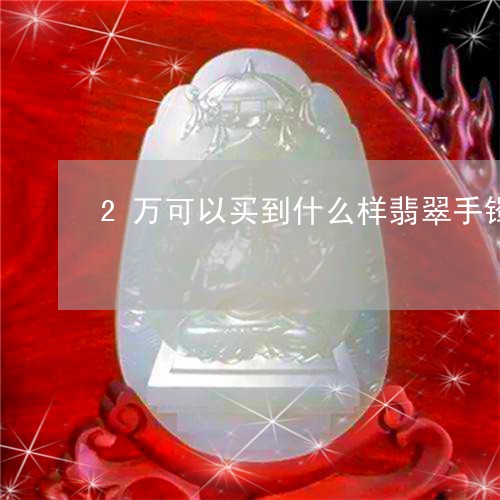 2万可以买到什么样翡翠手镯/2023100620613