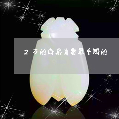 2万的白底青翡翠手镯的/2023070841583