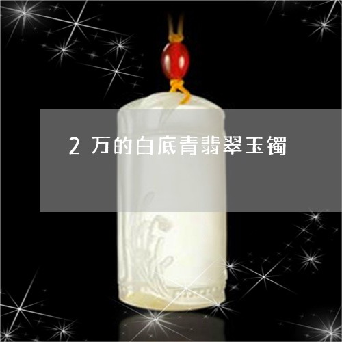 2万的白底青翡翠玉镯/2023041193136