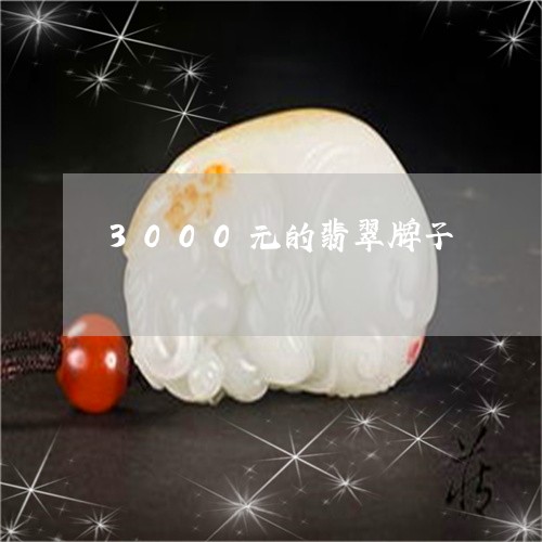 3000元的翡翠牌子/2023041178370