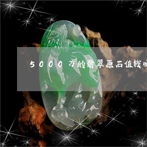 5000万的翡翠原石值钱吗/2023100657494