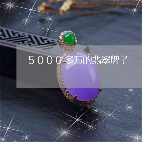 5000多万的翡翠牌子/2023070913614