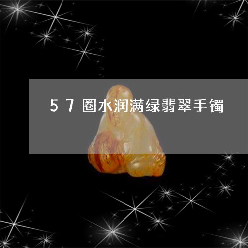 57圈水润满绿翡翠手镯/2023070844827