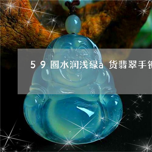 59圈水润浅绿a货翡翠手镯/2023112483049