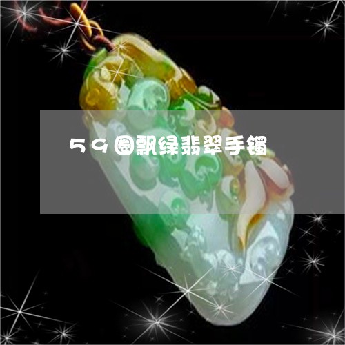 59圈飘绿翡翠手镯/2023033105828