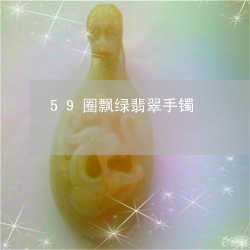 59圈飘绿翡翠手镯/2023033199493