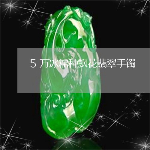 5万冰糯种飘花翡翠手镯/2023070907693