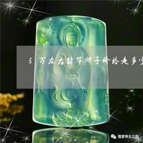 5万左右翡翠牌子价格是多少/2023100662836