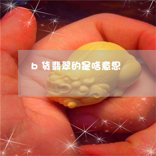 b货翡翠的是啥意思/2023033119360