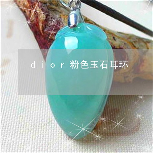 dior粉色玉石耳环/2023041037351