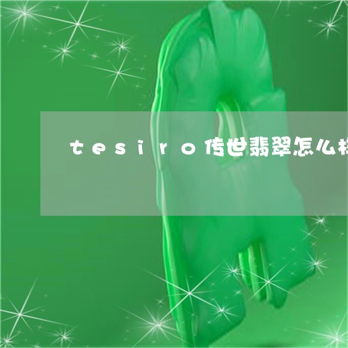 tesiro传世翡翠怎么样/2023100785936