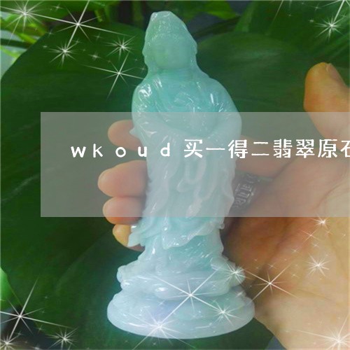 wkoud买一得二翡翠原石/2023100754938