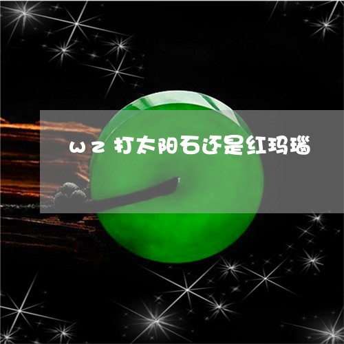 wz打太阳石还是红玛瑙/2023070829482