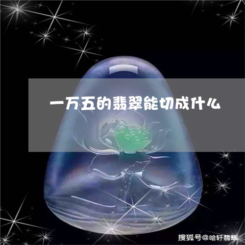 一万五的翡翠能切成什么/2023070834935