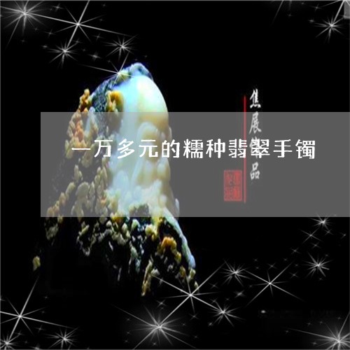 一万多元的糯种翡翠手镯/2023070816937