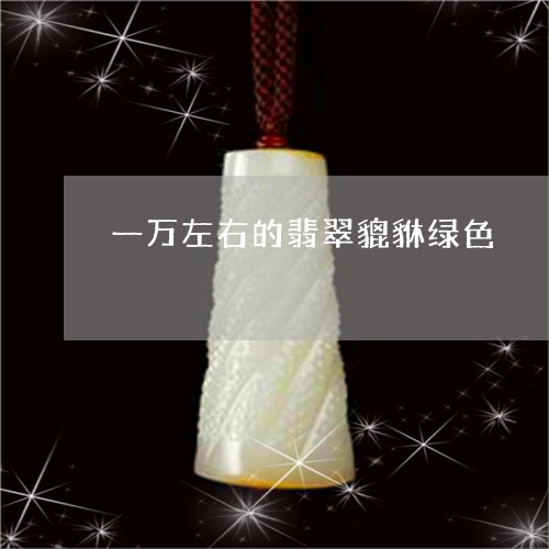 一万左右的翡翠貔貅绿色/2023070802714