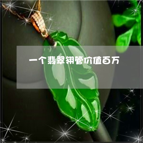 一个翡翠翎管价值百万/2023041034827