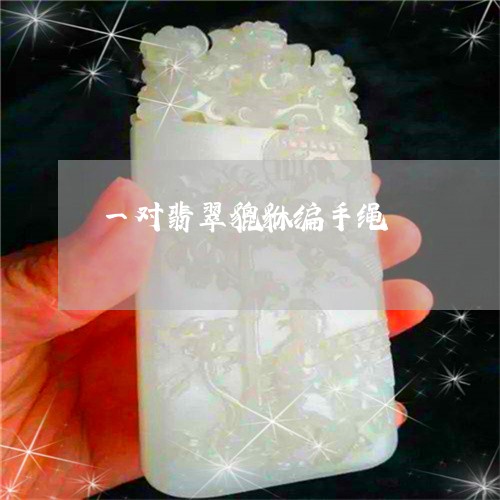 一对翡翠貔貅编手绳/2023120591815