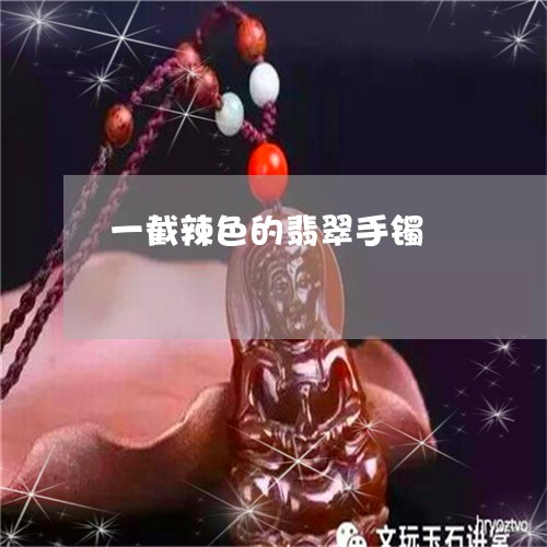 一截辣色的翡翠手镯/2023040165138