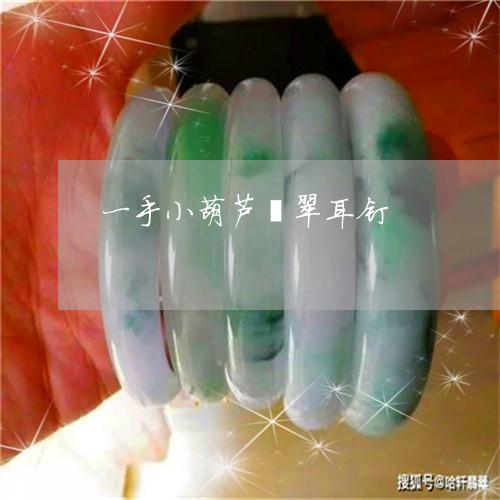 一手小葫芦翡翠耳钉/2023040113048