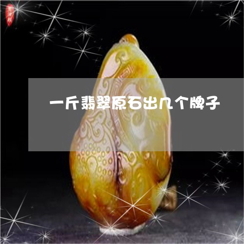 一斤翡翠原石出几个牌子/2023070981381