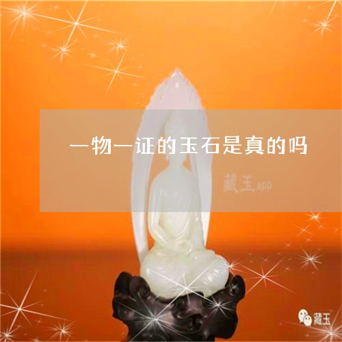 一物一证的玉石是真的吗/2023060887573