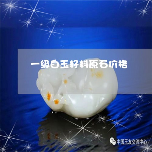 一级白玉籽料原石价格/2023041017158