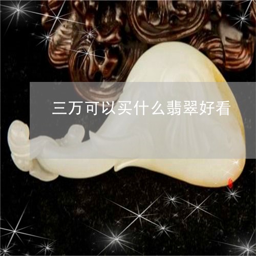 三万可以买什么翡翠好看/2023070817594