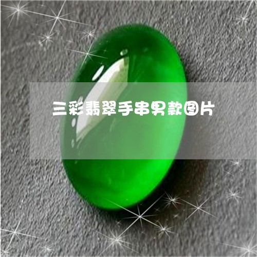 三彩翡翠手串男款图片/2023112571492