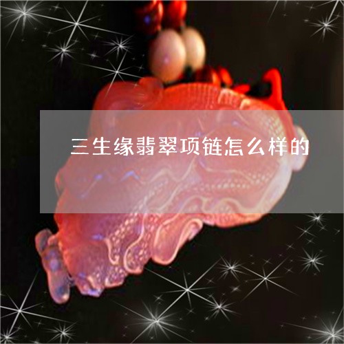 三生缘翡翠项链怎么样的/2023070879592