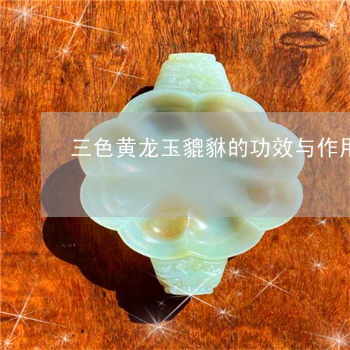 三色黄龙玉貔貅的功效与作用/2023112583927