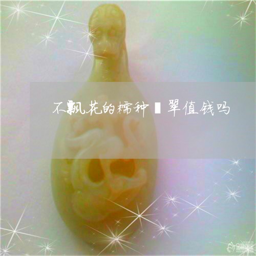 不飘花的糯种翡翠值钱吗/2023070808151