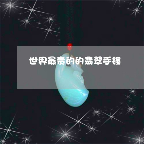 世界最贵的的翡翠手镯/2023041124735