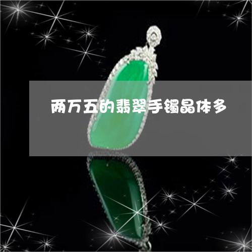 两万五的翡翠手镯晶体多/2023070787069