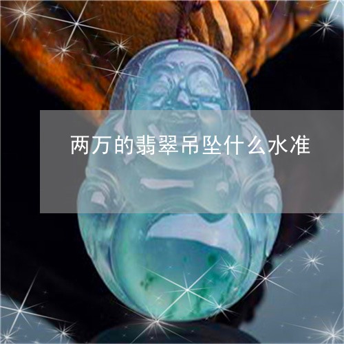 两万的翡翠吊坠什么水准/2023070797382