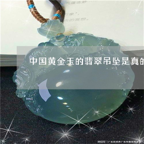 中国黄金玉的翡翠吊坠是真的吗/2023120381726