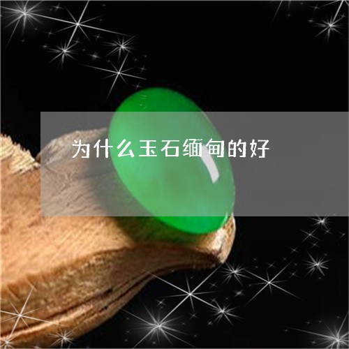 为什么玉石缅甸的好/2023033140794