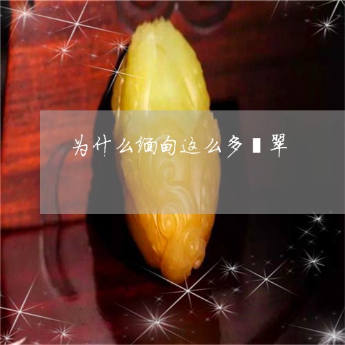 为什么缅甸这么多翡翠/2023082694024