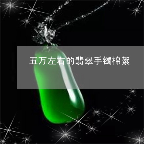 五万左右的翡翠手镯棉絮/2023052797592