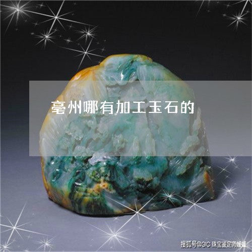 亳州哪有加工玉石的/2023033094028