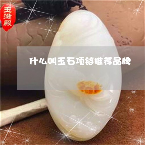 什么叫玉石项链推荐品牌/2023052617348