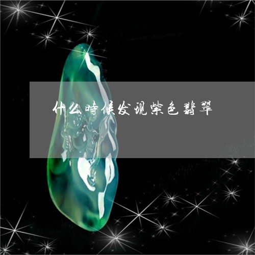 什么时候发现紫色翡翠/2023082446140