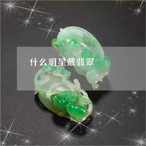 什么明星戴翡翠/2023062556240